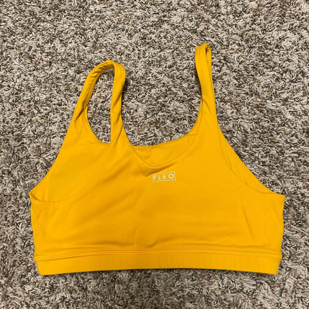 Fleo Yellow Sports Bra